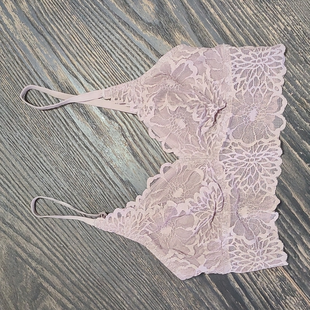 Pink Victoria's Secret lace bralette XS